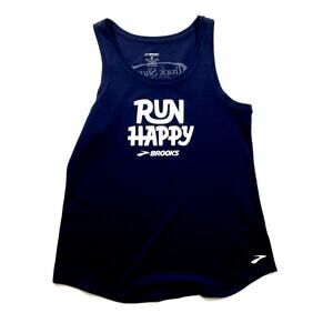 Brooks, Size M,  Blue "Run Happy" Runner TankTop